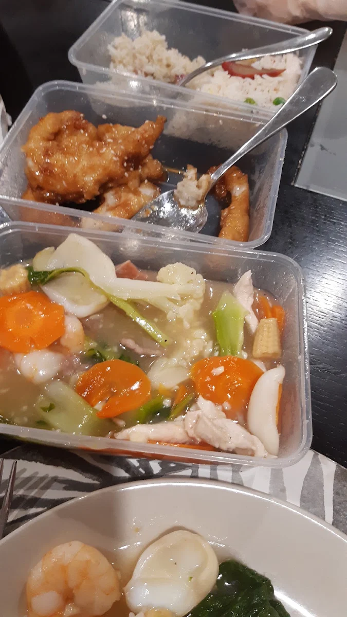 Combination Fried Rice Honey Chicken Pork Fried Rice