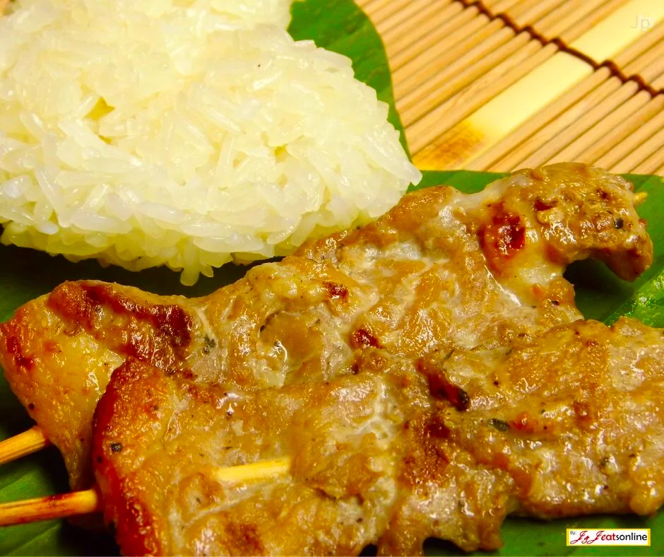 Thai BBQ Pork on Stick with Rice
