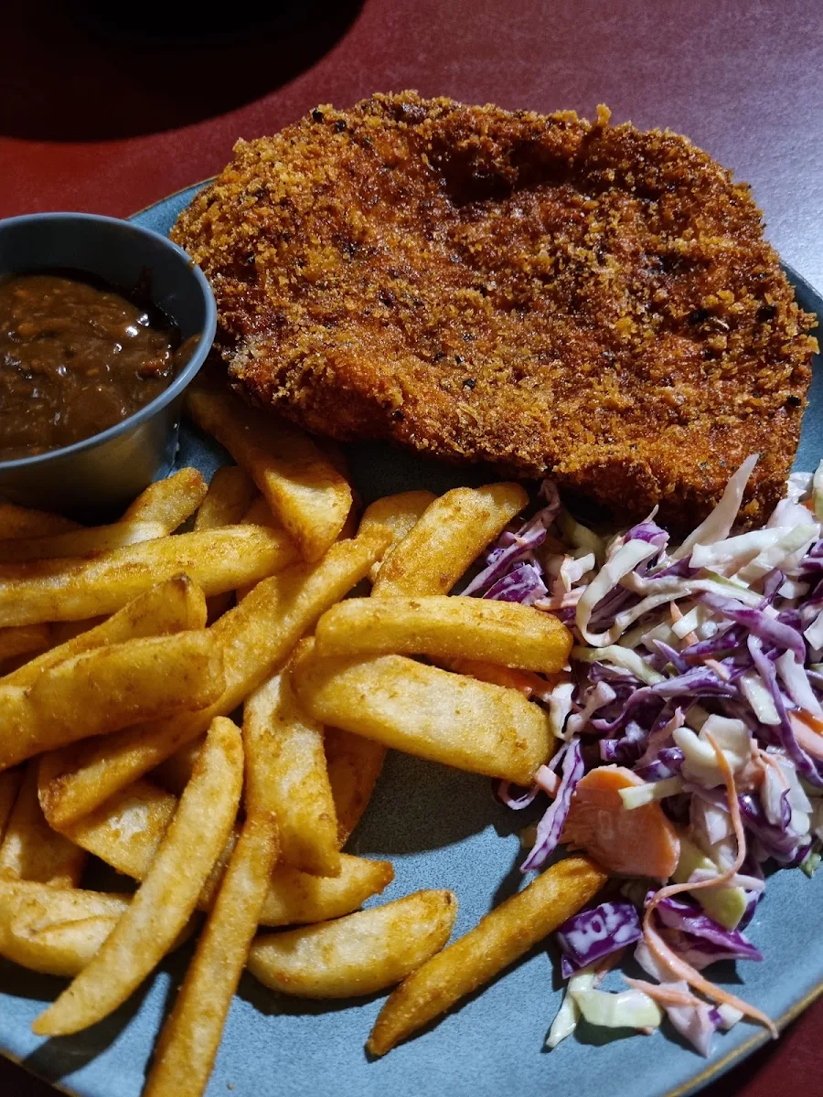 Chicken Schnitzel with Pepper Sauce