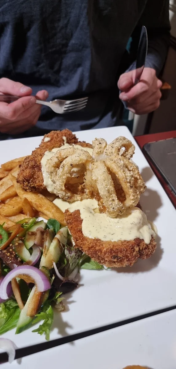 Chicken Schnitzel with Turf