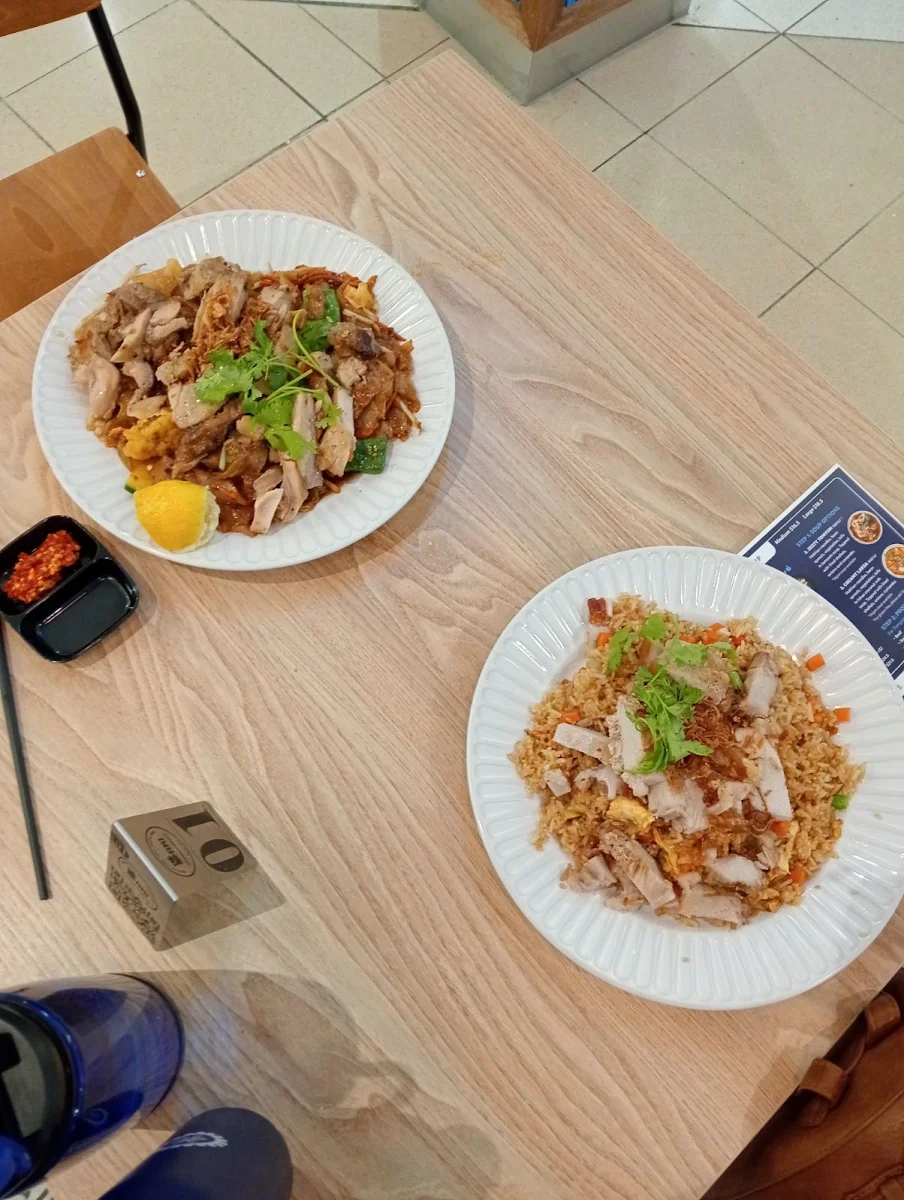 Fried Kway Teow and Pork Belly Fried Rice