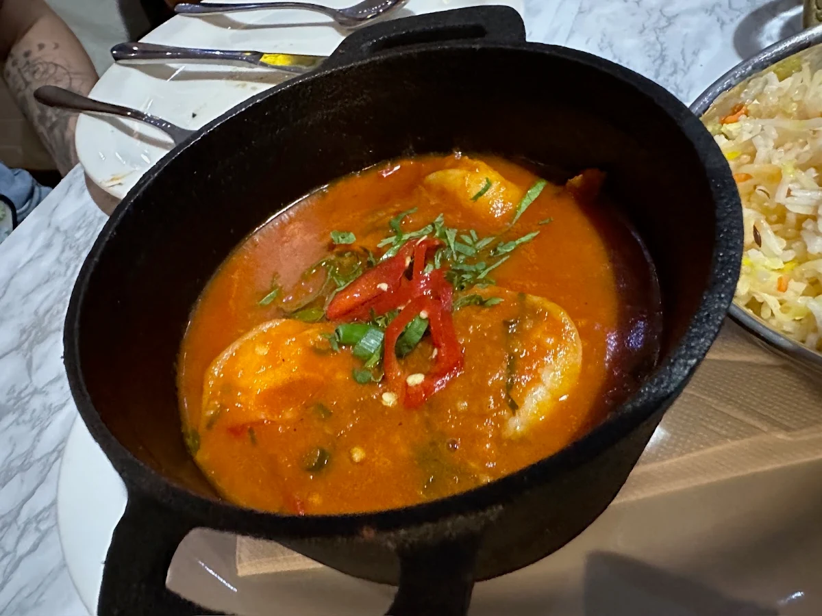 Sizzling Garlic Prawns with Rice