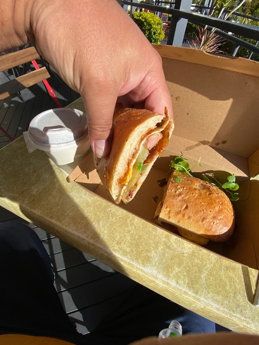 Bacon and Egg Roll, Goji Granola Bar & Cafe