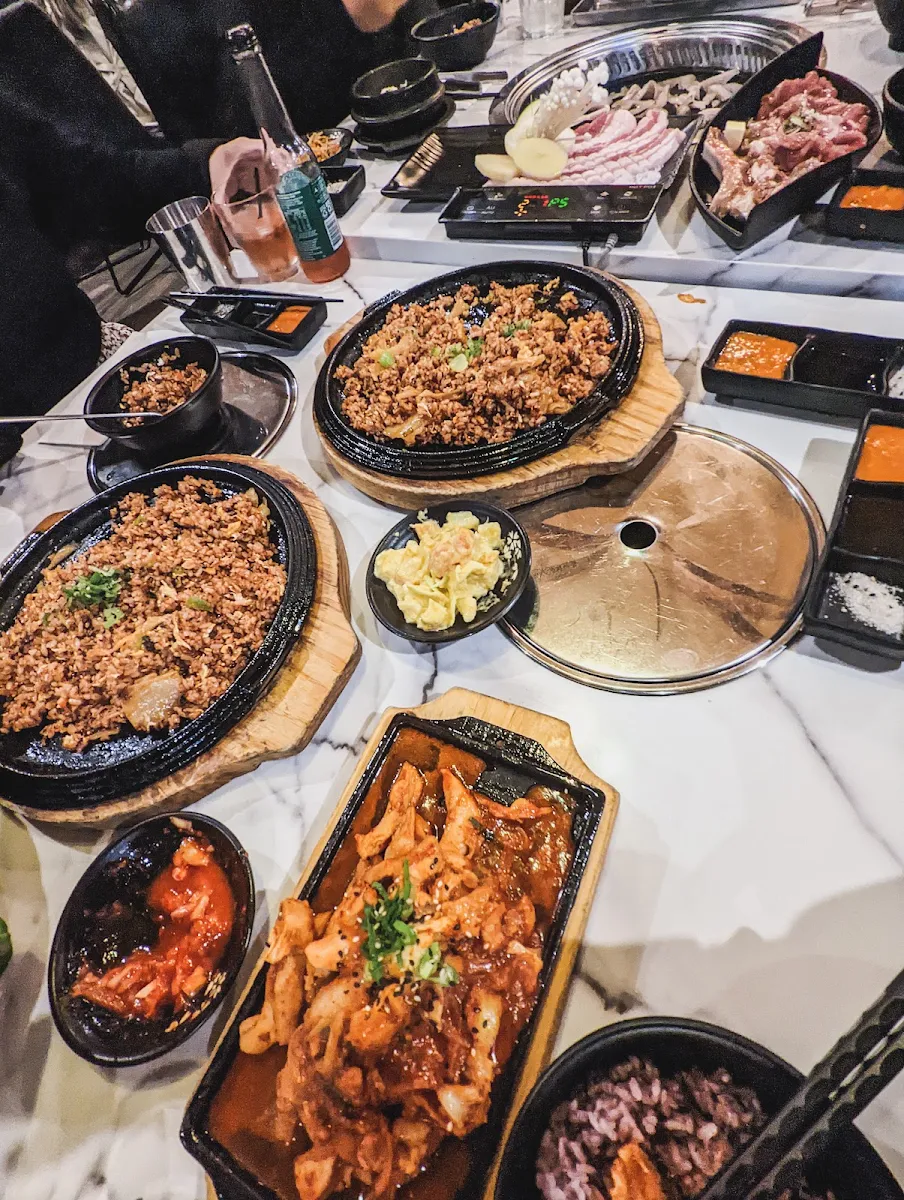 Pork Set, SSAM Korean BBQ & Mini Hot Pot