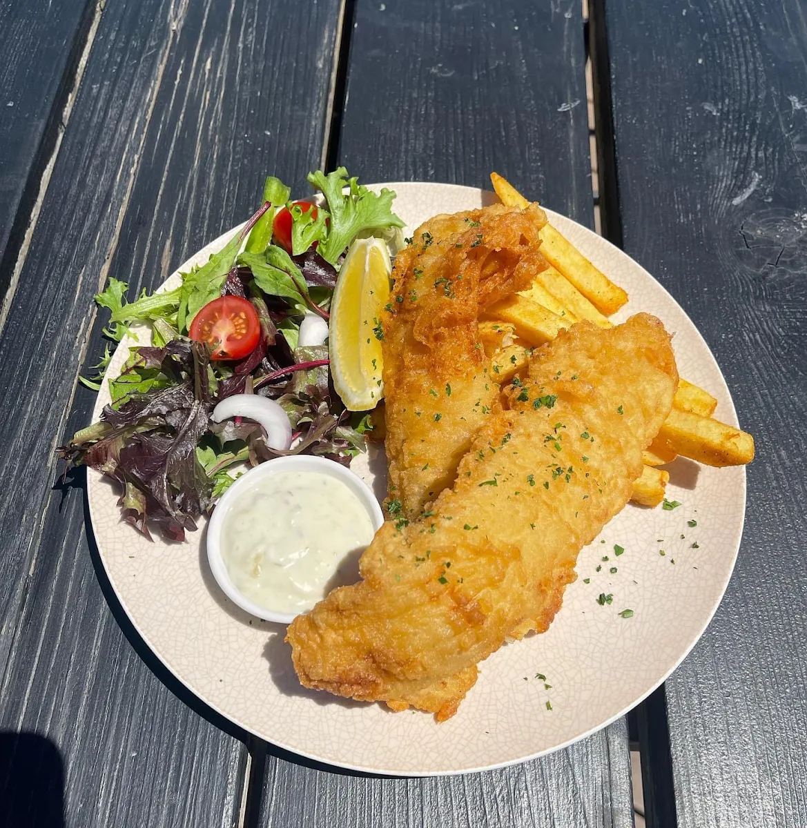 Beer Battered Fish, Red Hill Cafe and Wine Bar