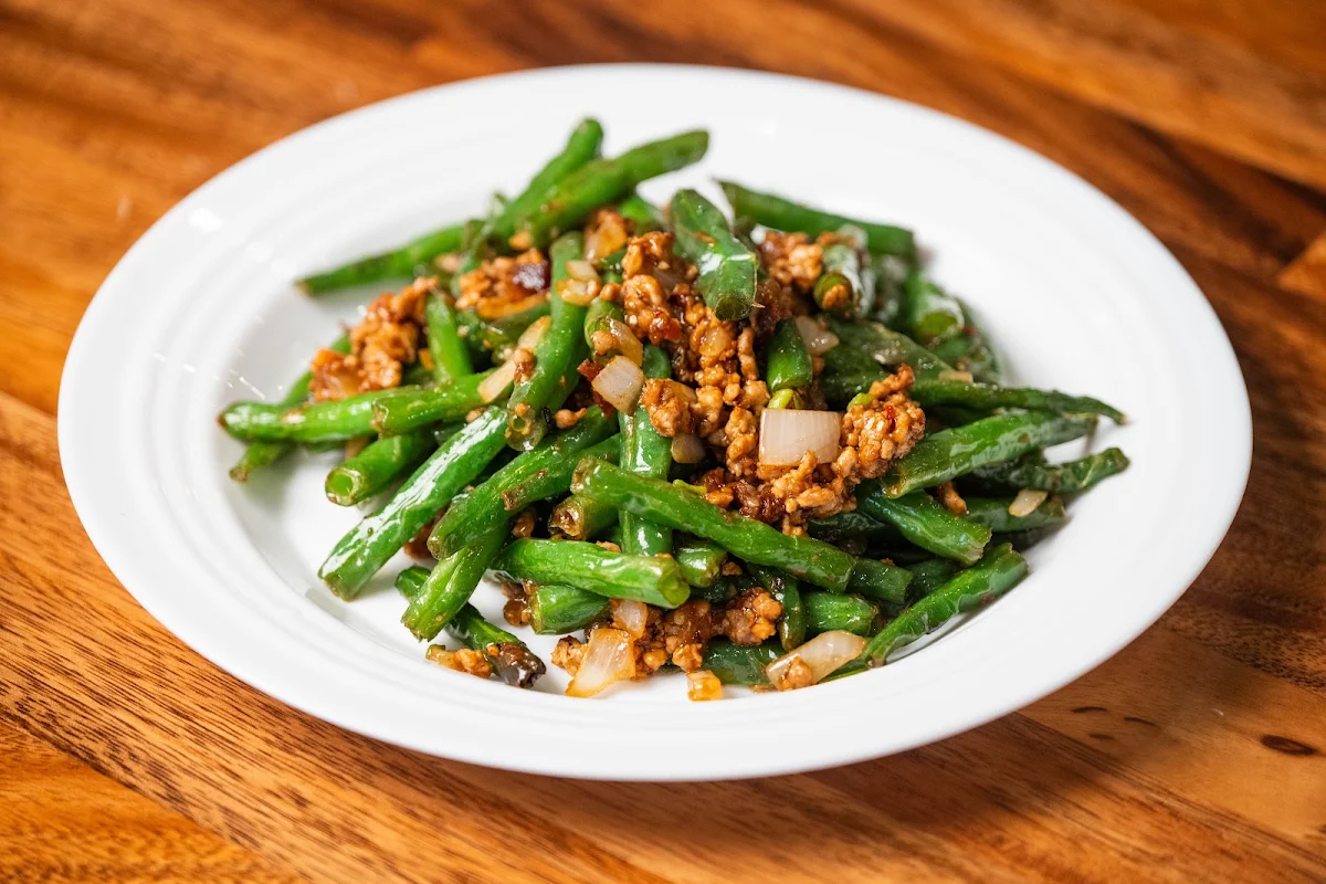 Green Beans with Pork Mince and XO Sauce