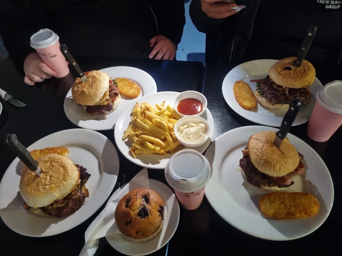 Steak Sandwich with the Lot & Hashbrown