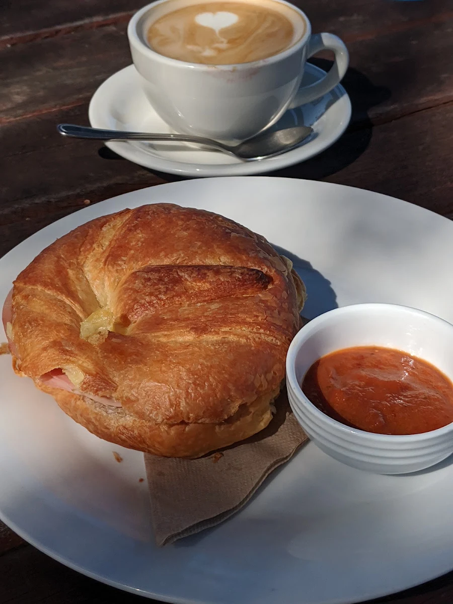 Croissant with Ham and Cheese