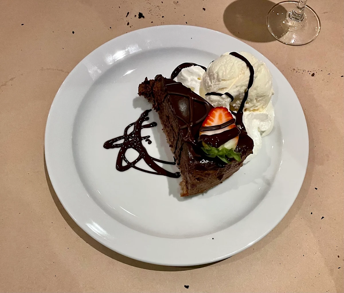 Torta Caprese Con Gelato