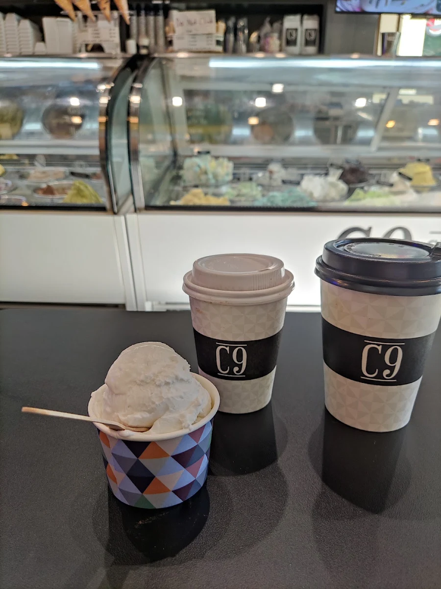 Coconut Gelato and Drinks
