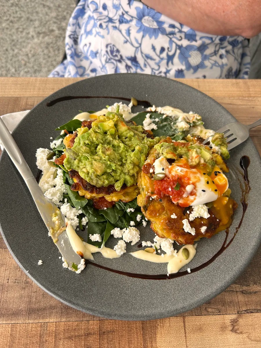 Corn Fritter Stack, HitCafe Meadowbrook