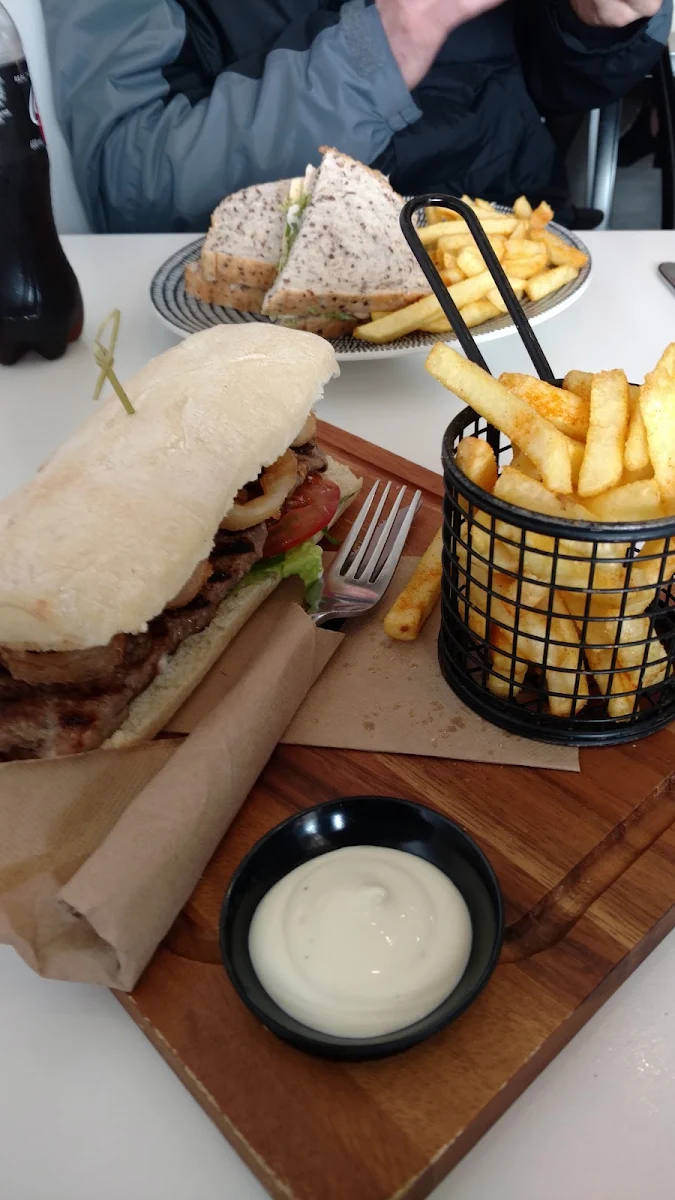Steak Sandwich and Fries