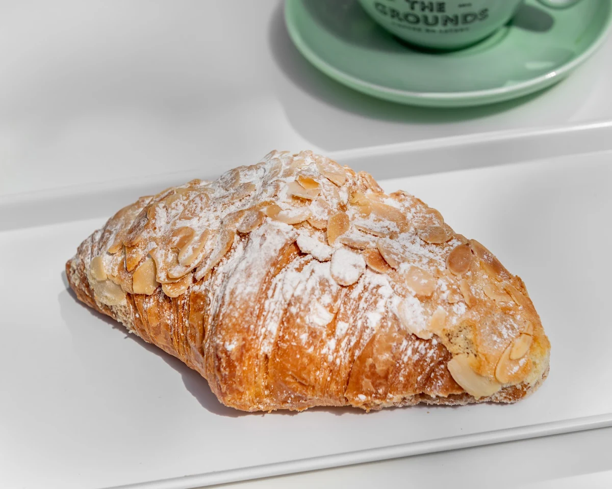Small Coffee Plain Almond Croissant