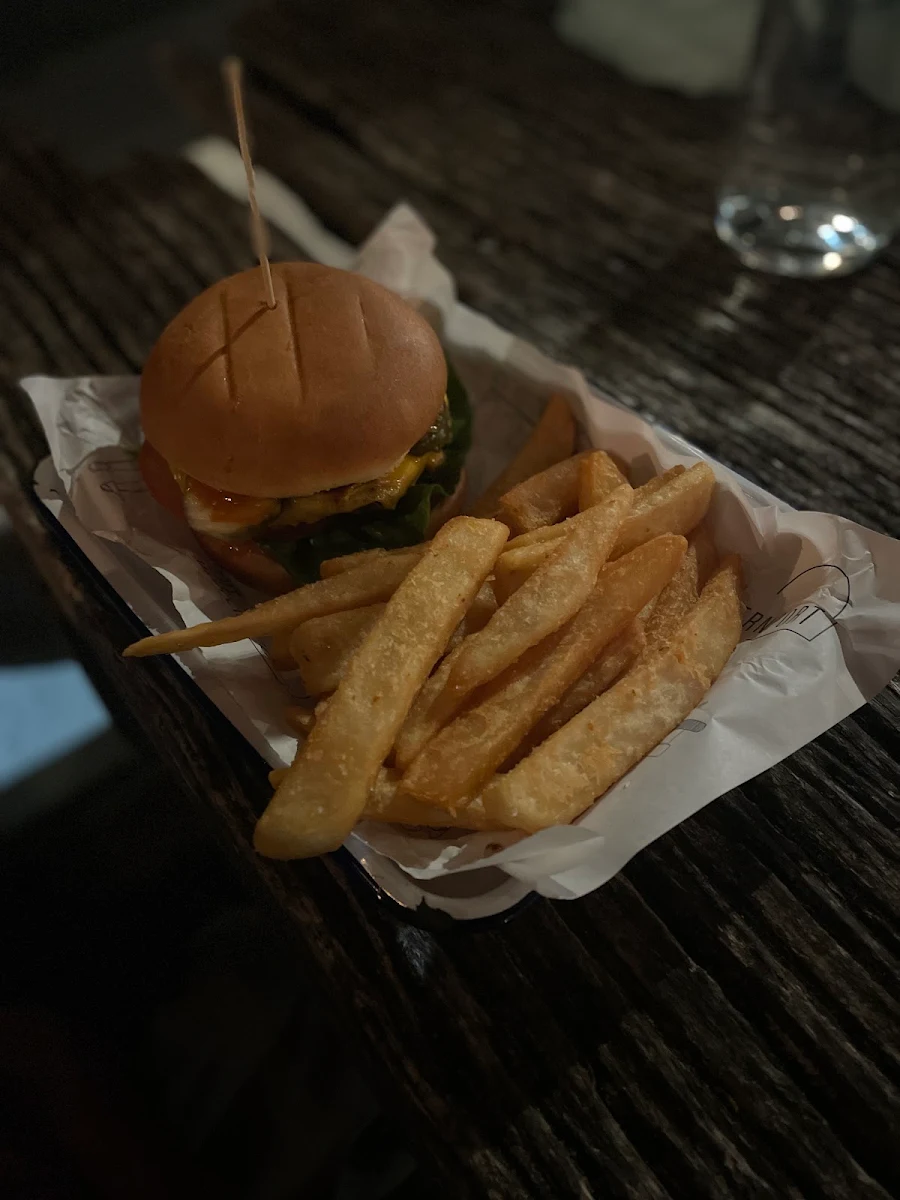 Cheese Burger and Fries