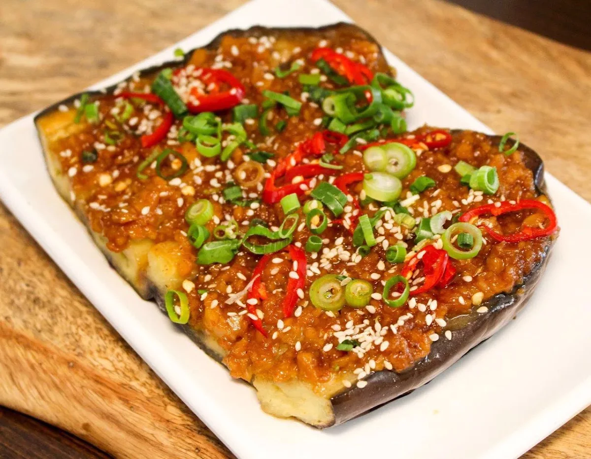 Grilled Eggplant with Garlic Sauce 1