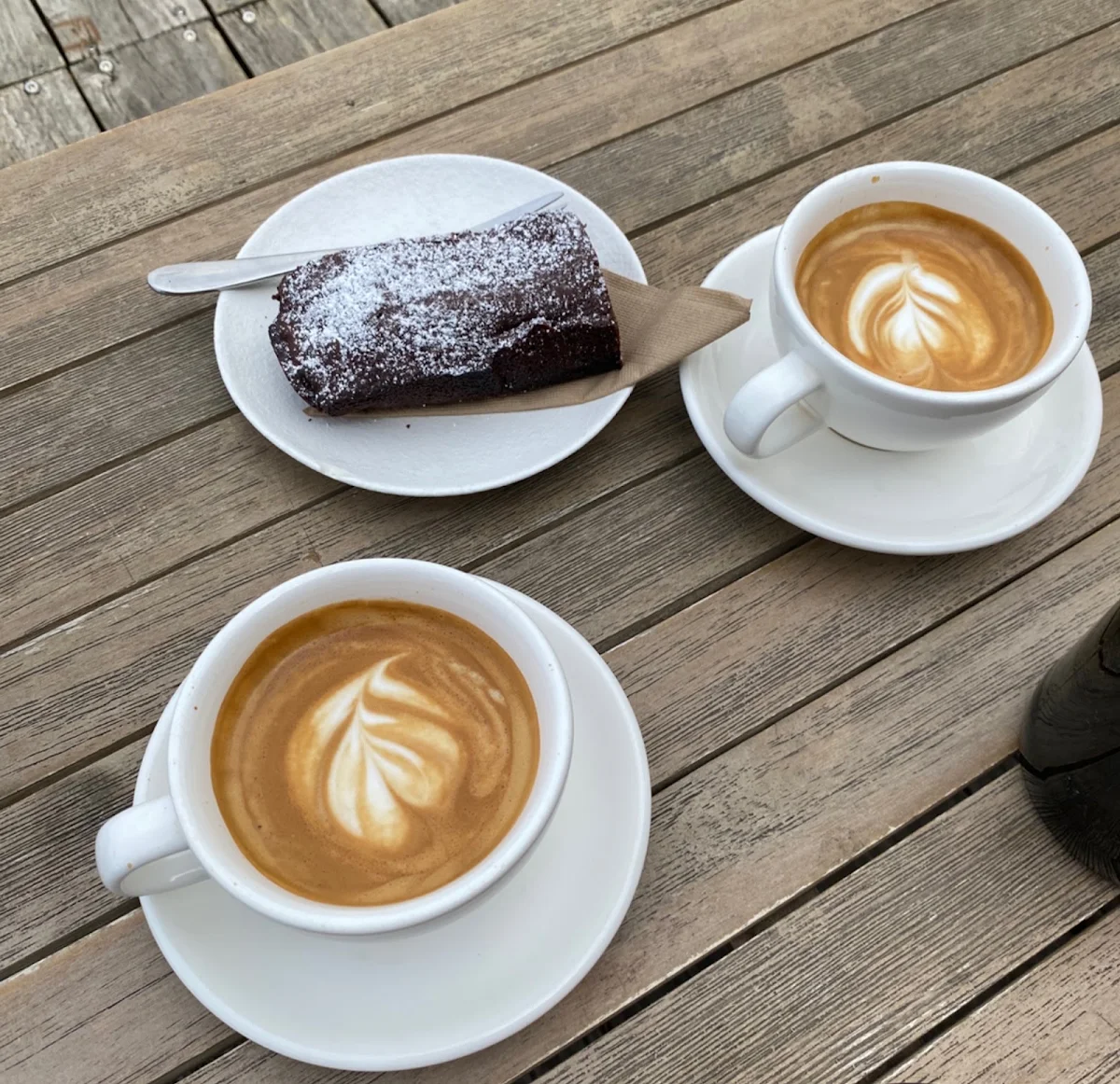 Double Shot Lattes & Chocolate Brownie