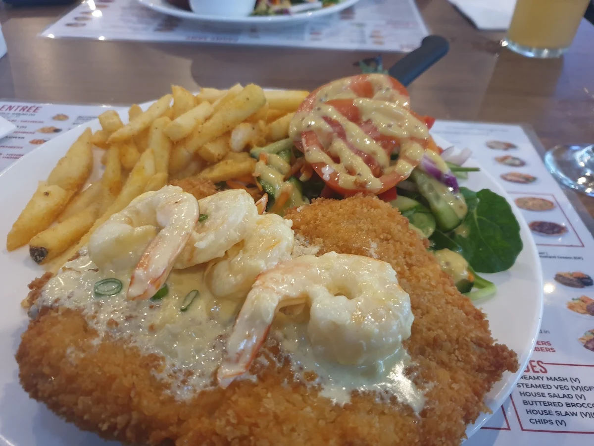 Garlic Prawn Parmy