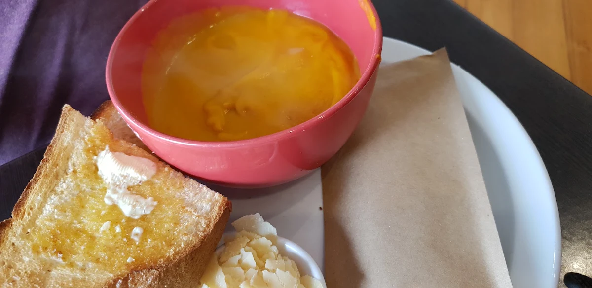 Pumpkin Soup with Crusty Bread