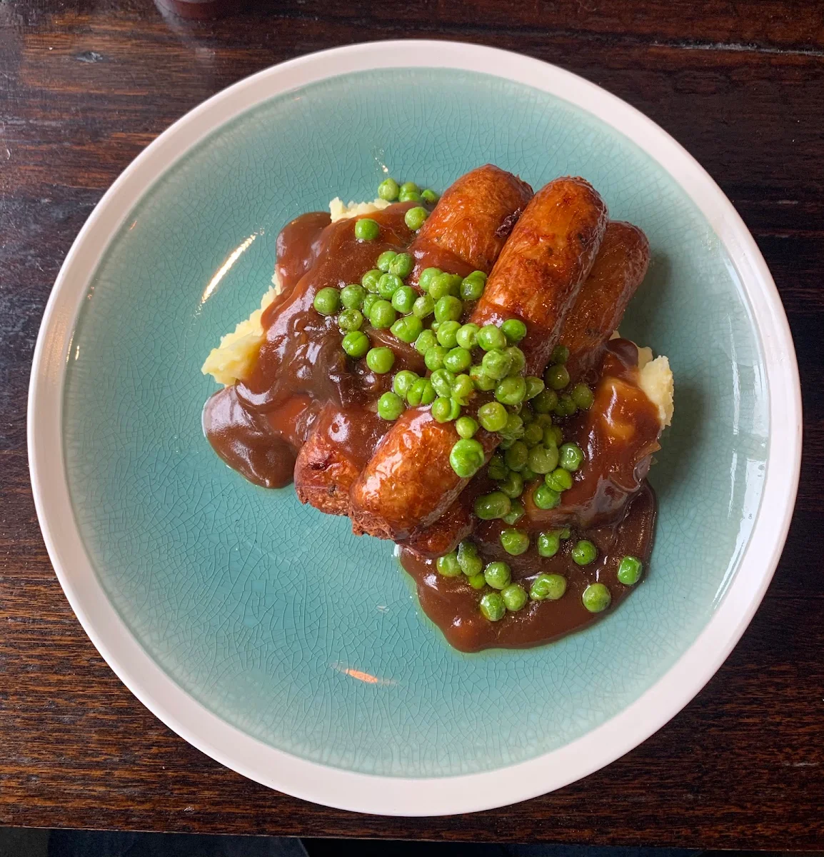 Pork and Leek Bangers and Creamy Mash