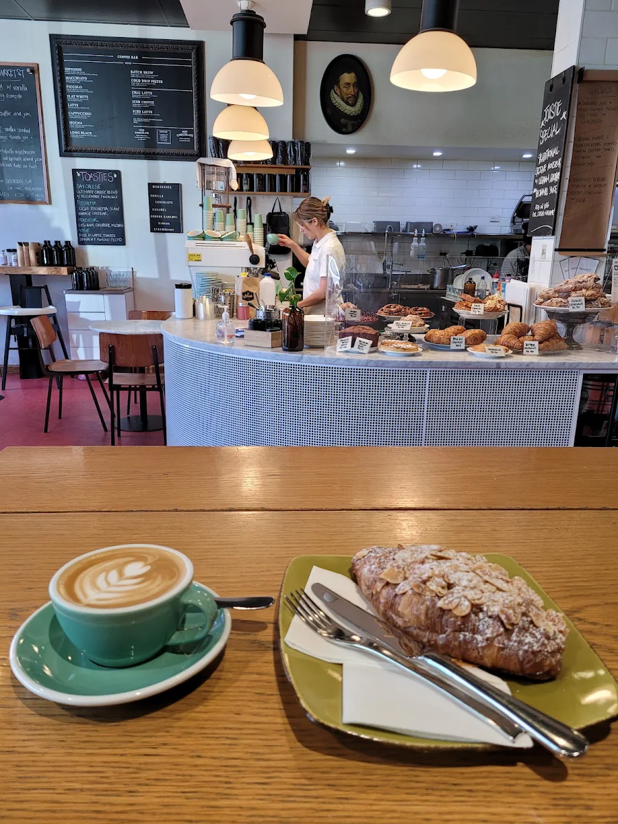 Flat White Almond Croissant