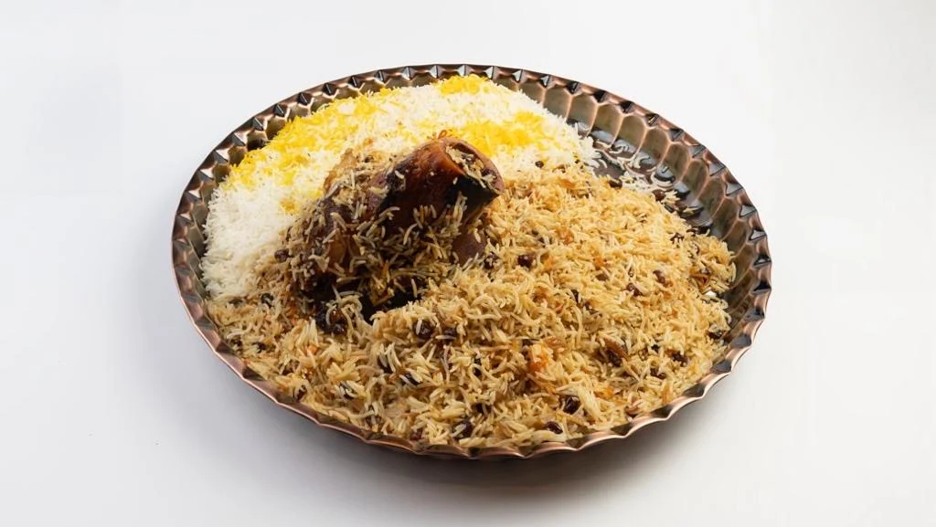 Plain Rice and Qabuli Mixed Platter