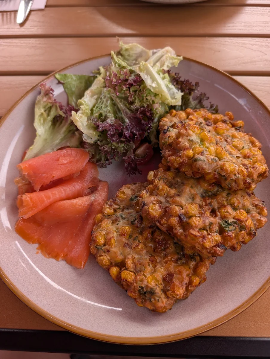 Corn Fritters, Gardener’s Lodge Cafe