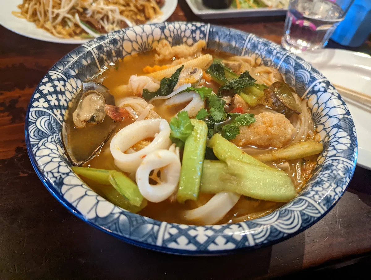 Tom Yum Noodle Soup Mixed Seafood