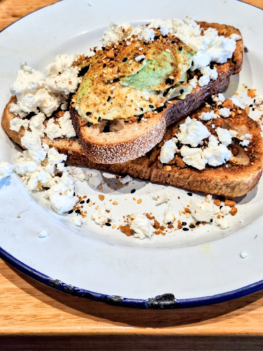 Avocado Toast with Feta Dukkah Sourdough