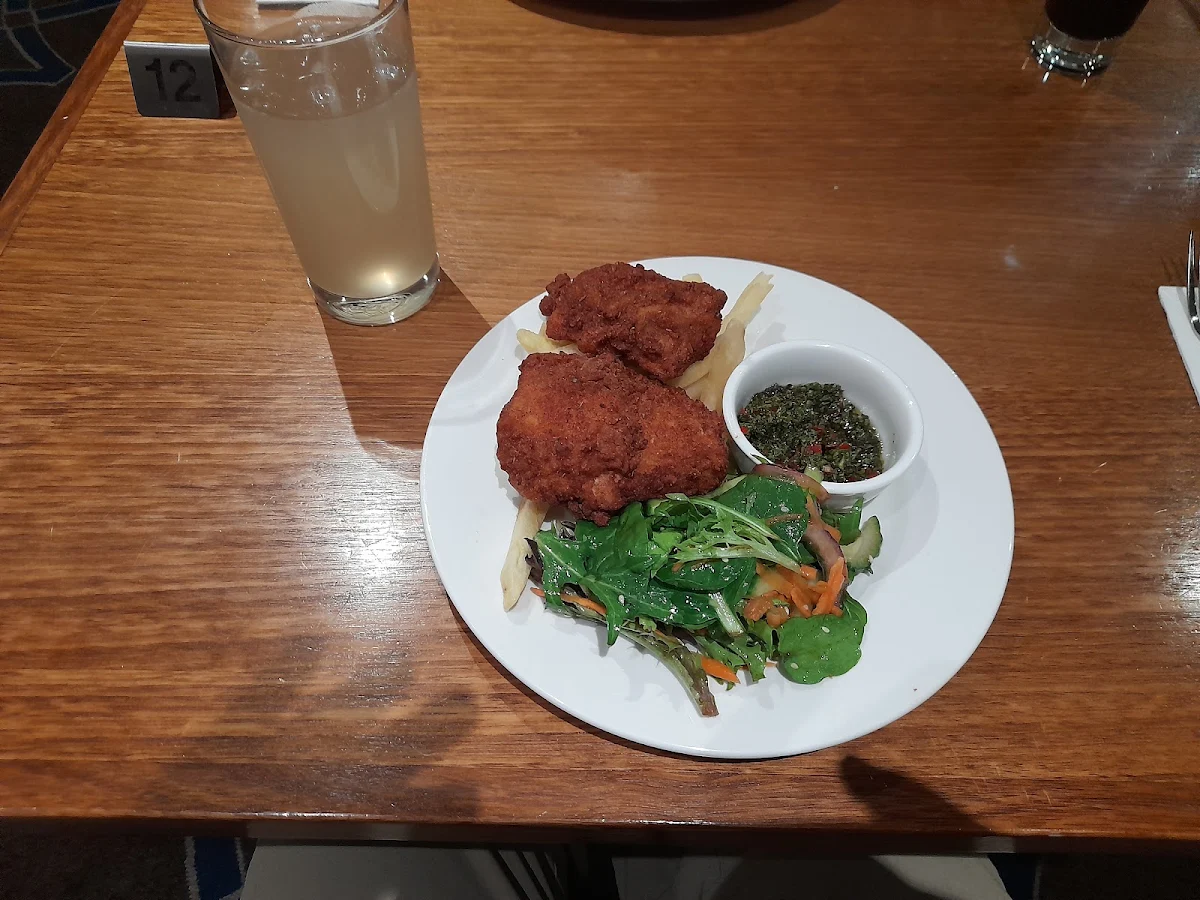 Fried Chicken & Chimichurri with Chips & Salad