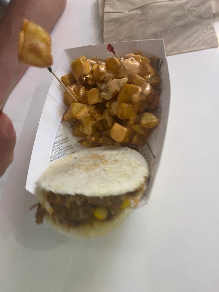 Beef Arepa, La Arepa Brava