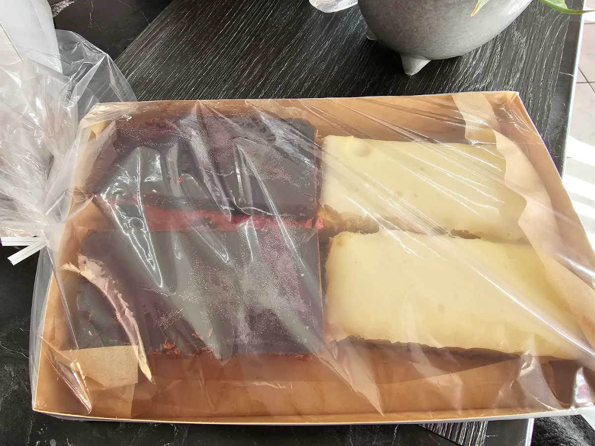 Cherry Ripe Slice and White Chocolate Caramel Slice
