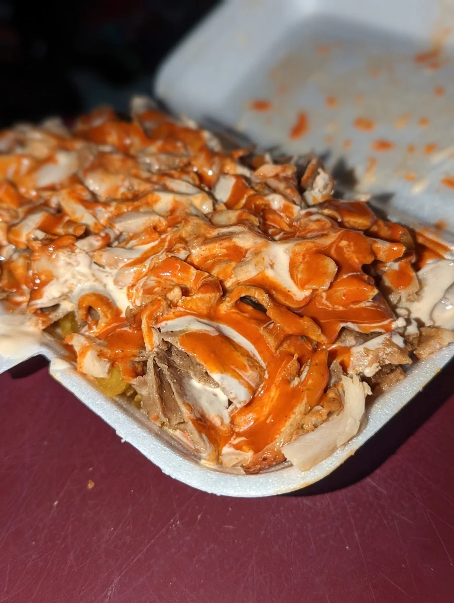 Mixed HSP with Chips Cheese Chilli and Garlic Sauce