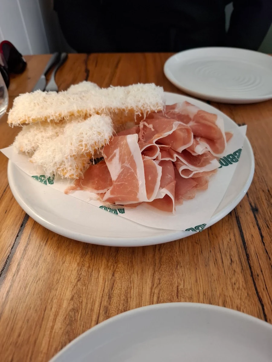 Prosciutto, Abbiocco Pasta & Wine