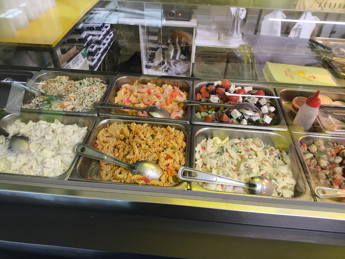 Salad Display, Magill BBQ Chickens