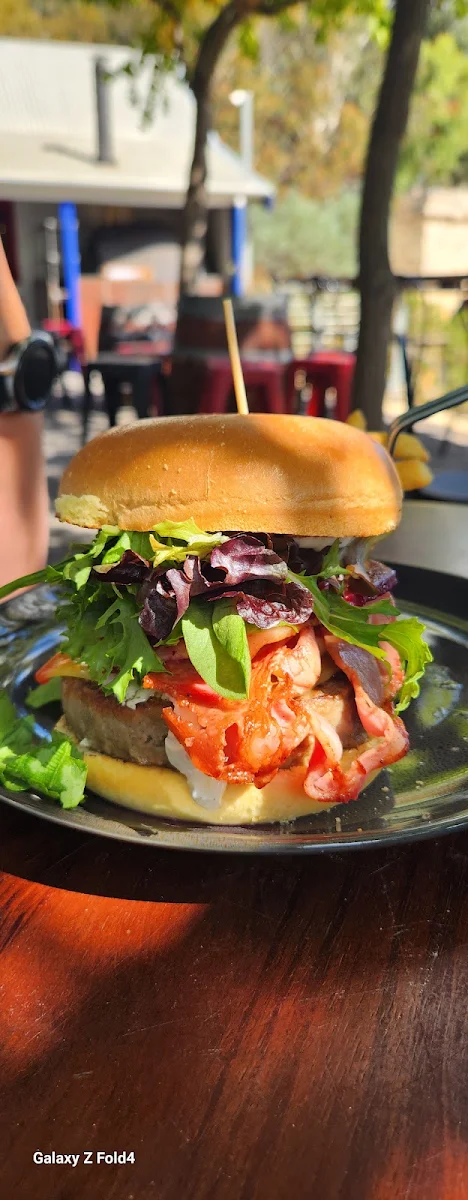 Man Burger and Fries