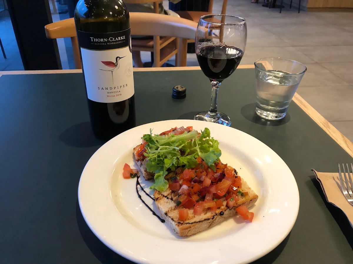 Tomato Bruschetta, Mantra on Sydney Airport Restaurant