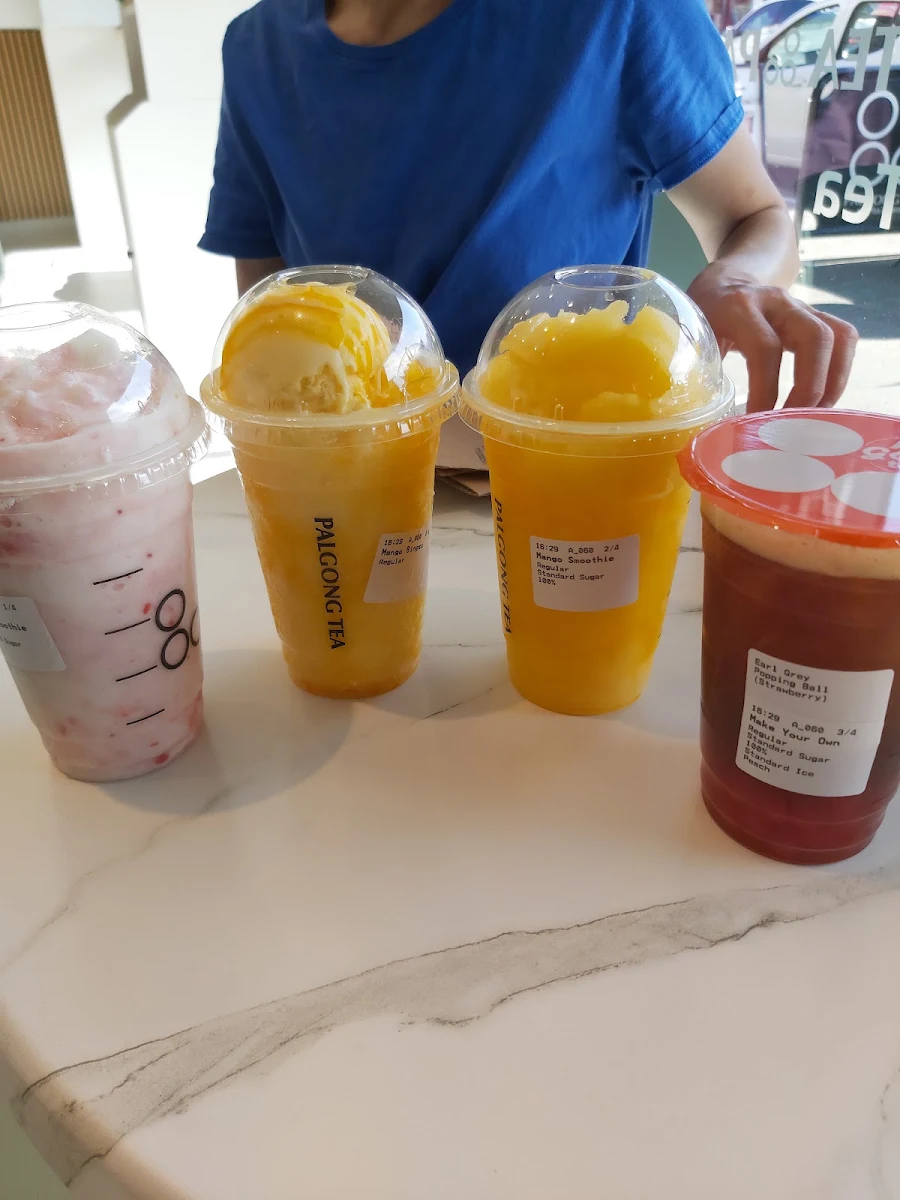 Mango Strawberry Smoothie Mango Bingsoo Earl Grey Tea