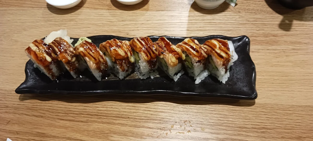 Salmon on Fire Roll