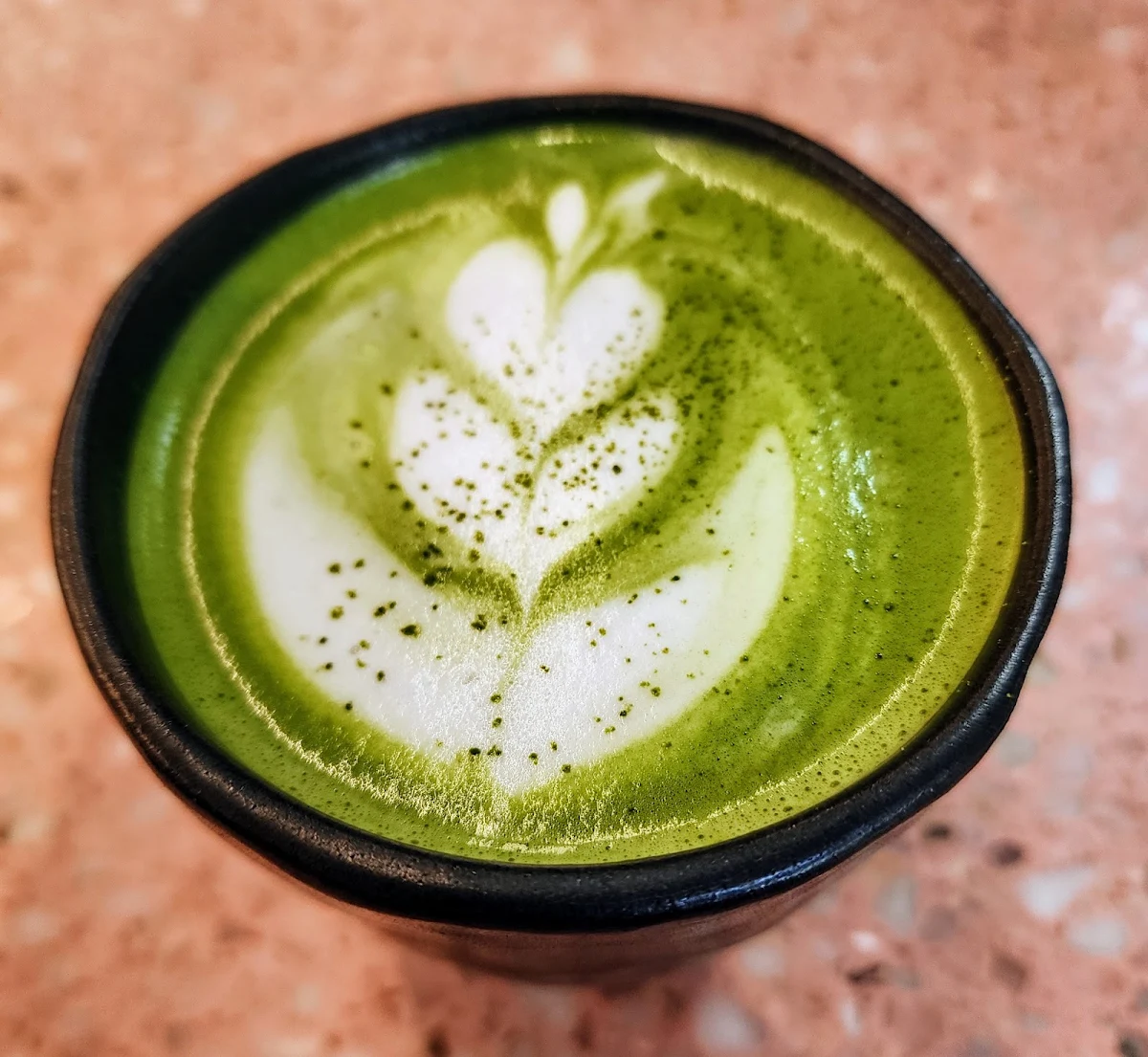 Hot Matcha Latte, Issho Cafe - Tokyo Dessert House