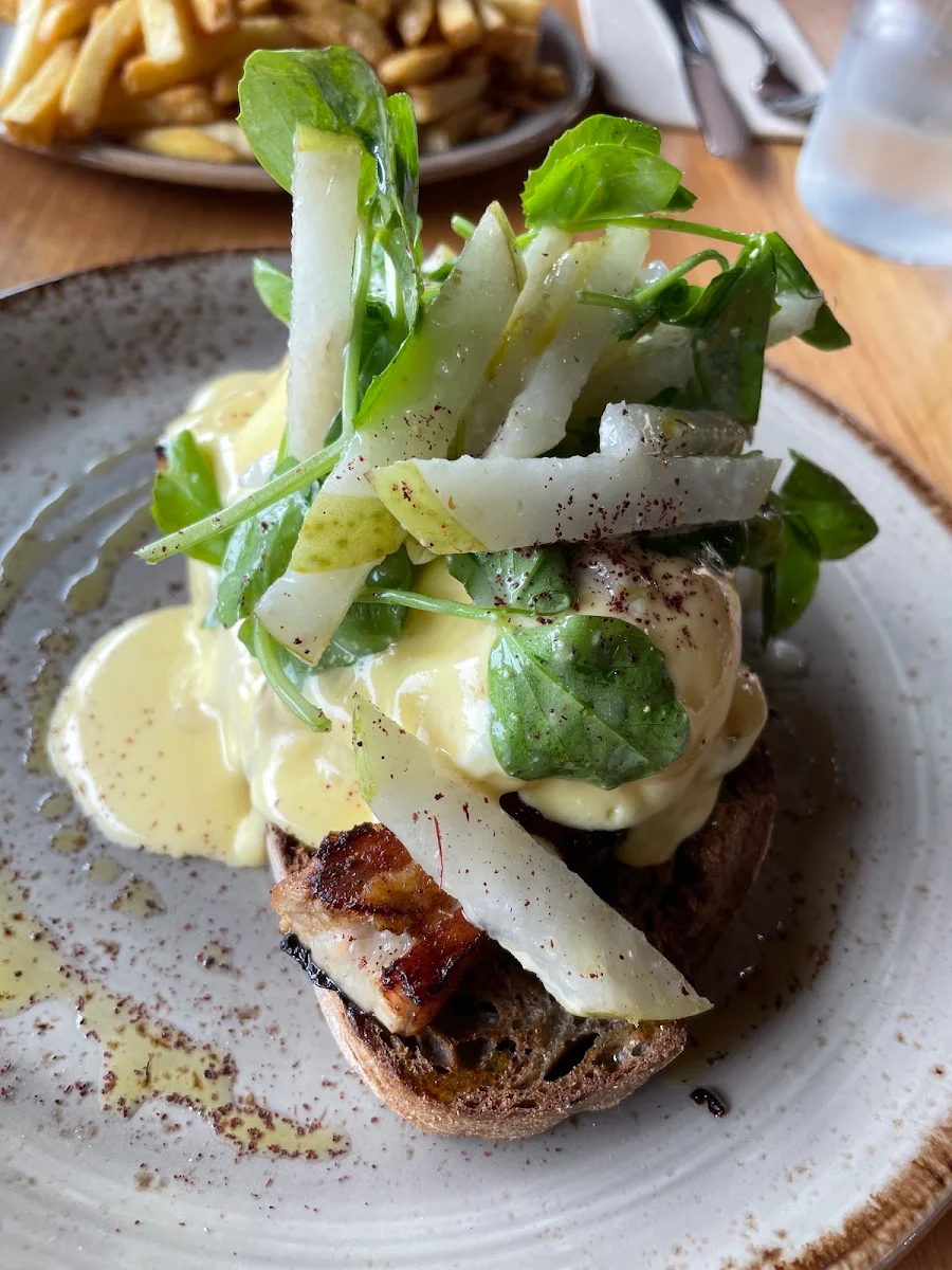Pork Belly Eggs Benedict