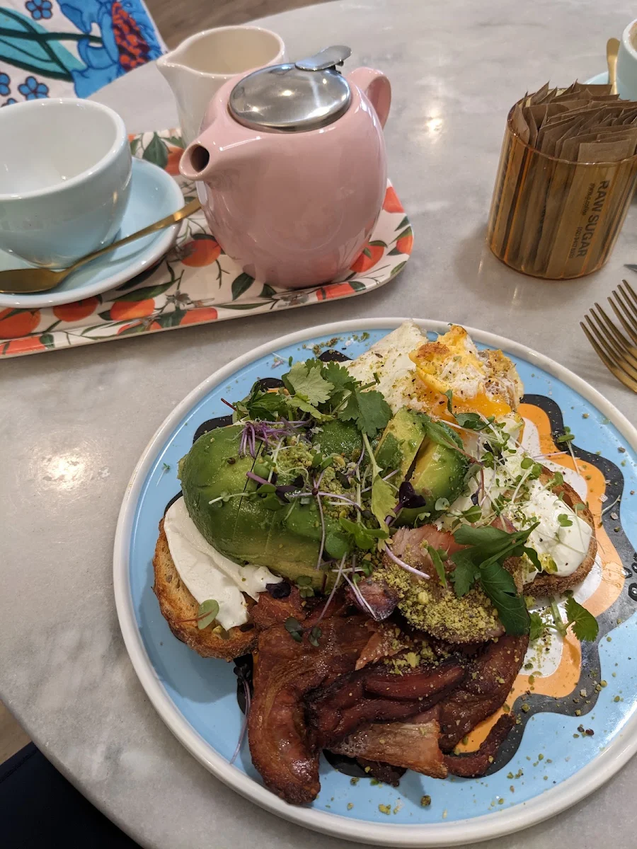 Eggs with Smashed Avo and Whipped Feta