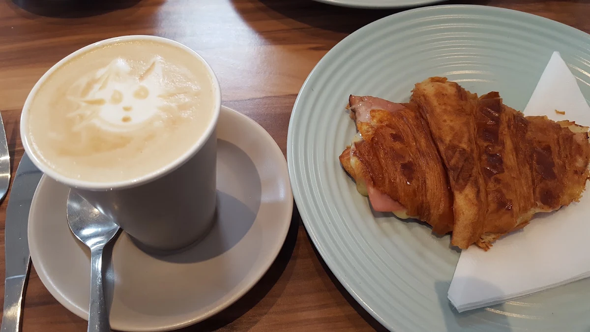 Coffee and Ham & Cheese