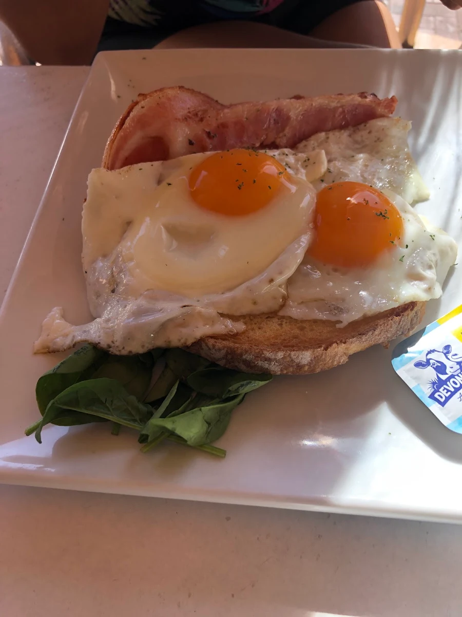 Fried Eggs & Bacon on Toast