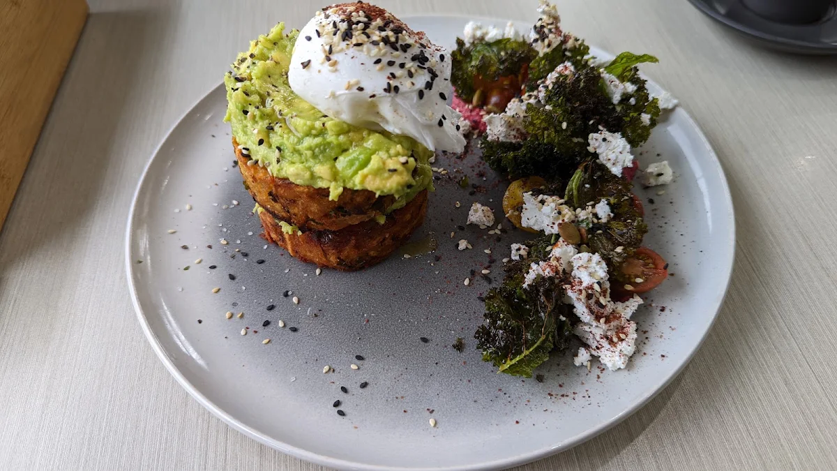 Avocado & Rosti Stack, Split Bean Cafe