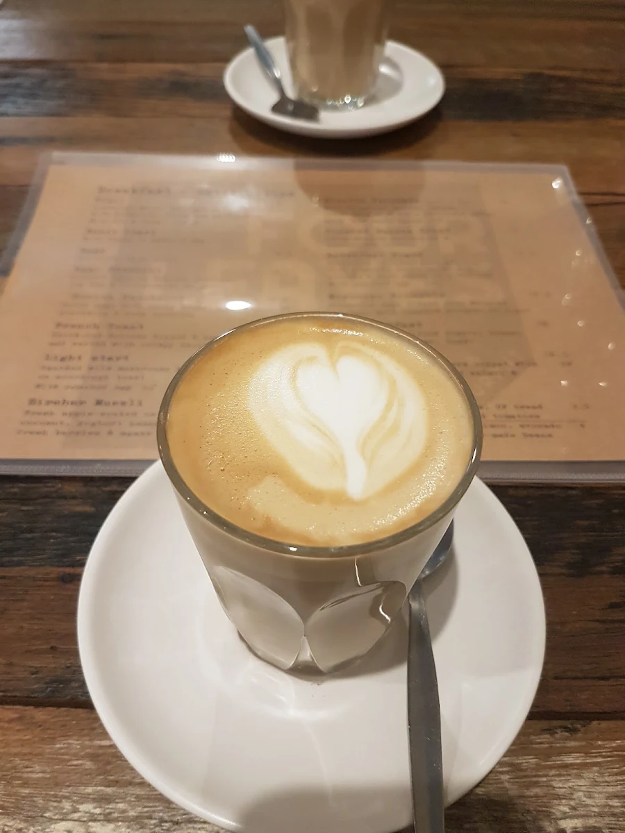 Flat White, Four Leaves Cafe Food Store