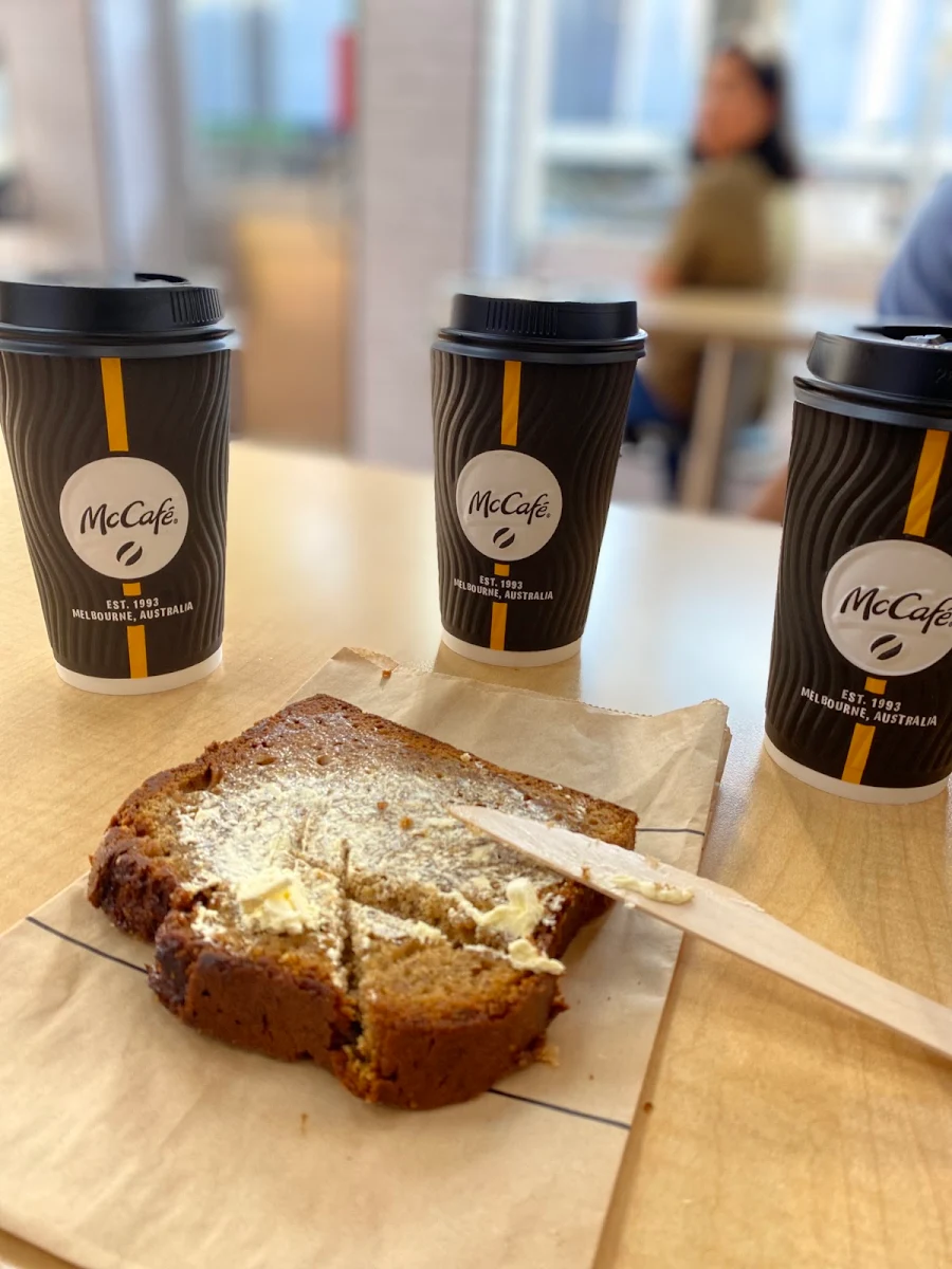 Cappuccino with Banana Bread and Butter