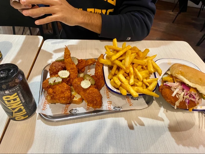 Chicken Wings and Chicken Sando