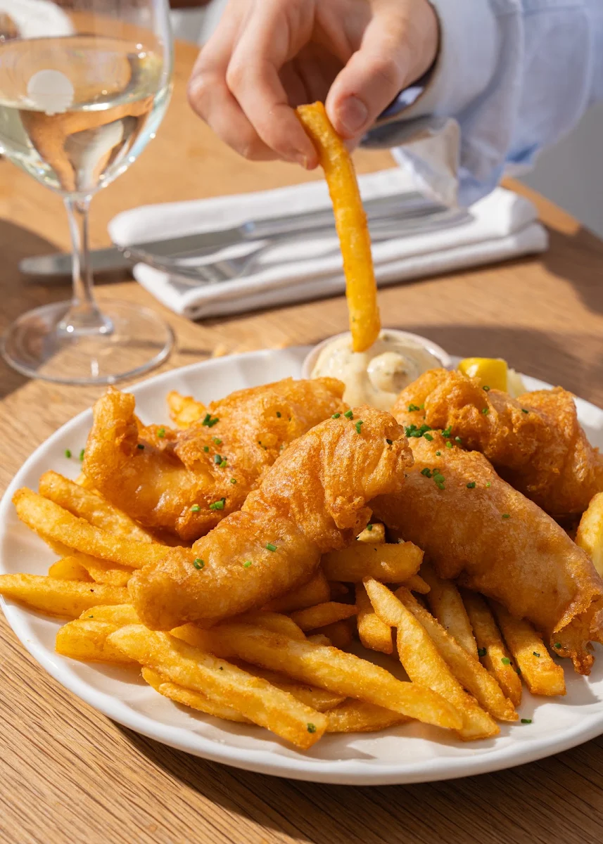 Lightly Battered Fish & Chips, TINTA Belmont