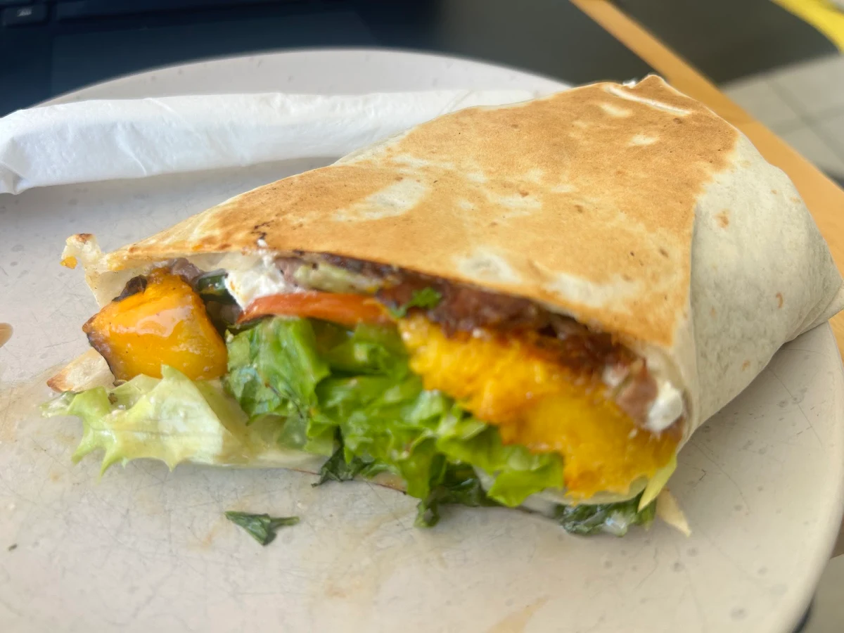 Lamb Wrap, Maisie’s Cafe