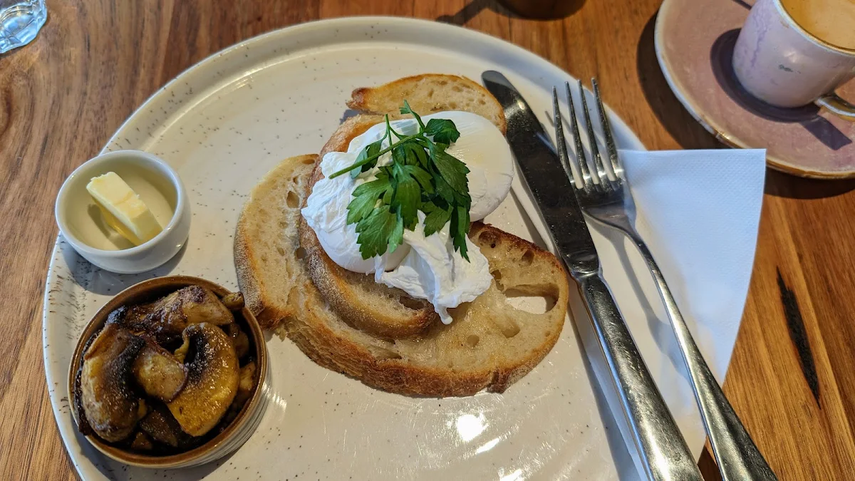 Poached Eggs with a Side of Mushrooms